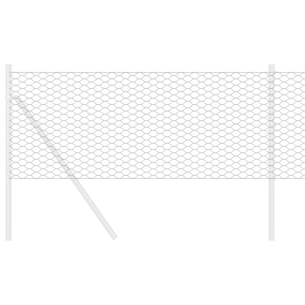 VidaXL clôture hexagonale gris 0,4 x 25 m PVC