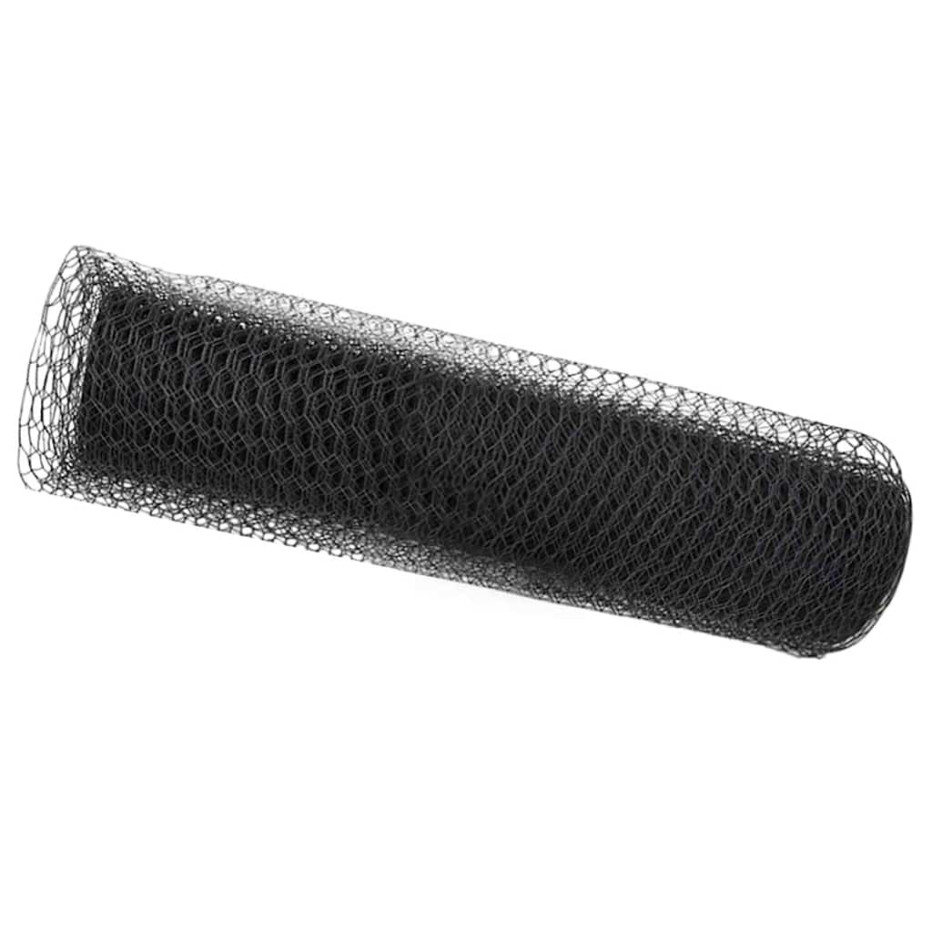 VidaXL clôture hexagonale gris 0,4 x 50 m PVC