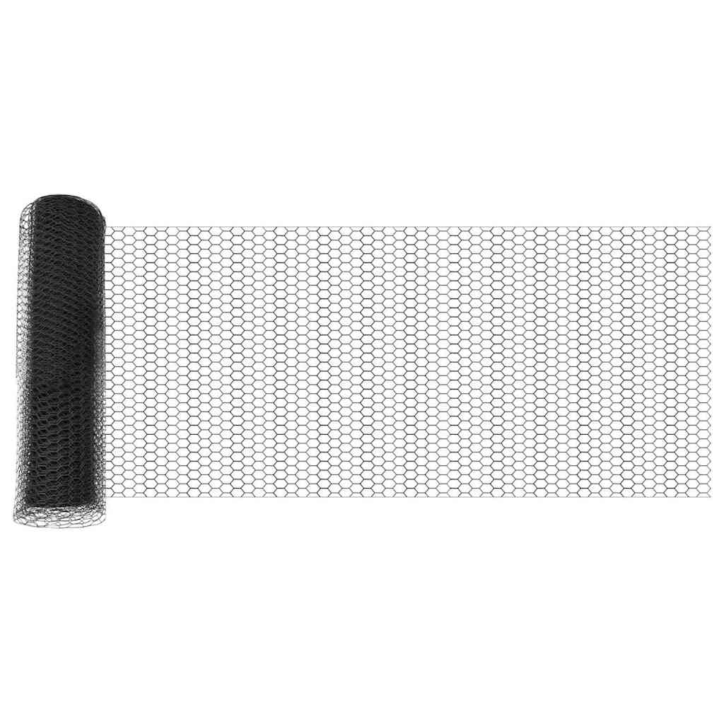 VidaXL clôture hexagonale gris 0,5 x 50 m PVC