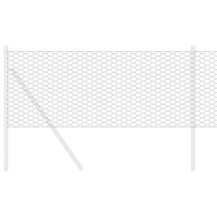 Vidaxx clôture hexagonale gris 0,6 x 50 m PVC