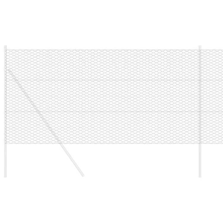 VidaXL clôture hexagonale gris 1 x 50 m PVC