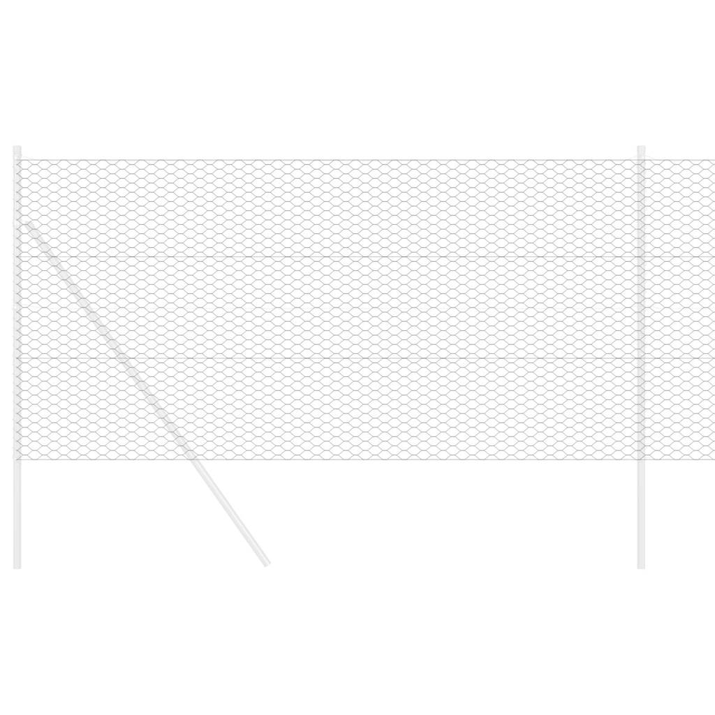 VidaXL clôture hexagonale gris 1 x 50 m PVC
