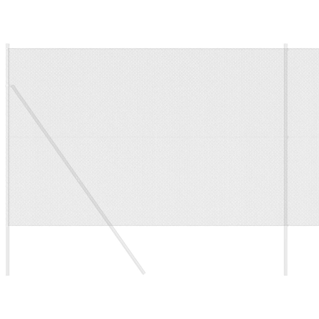VidaXL clôture hexagonale gris 1,6 x 50 m PVC