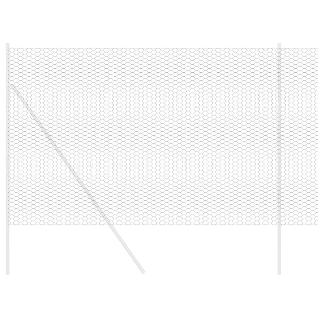 VidaXL clôture hexagonale gris 1,6 x 50 m PVC
