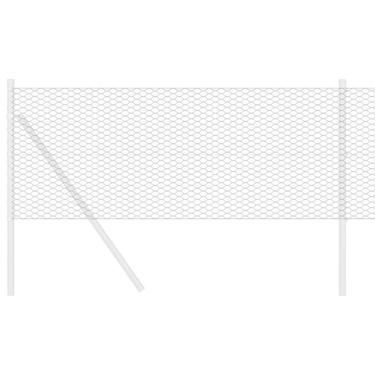 VidaXL clôture hexagonale gris 0,4 x 100 m PVC