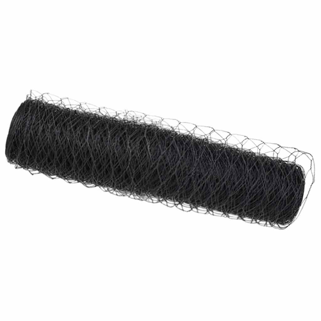 VidaXL clôture hexagonale gris 0,8 x 100 m PVC