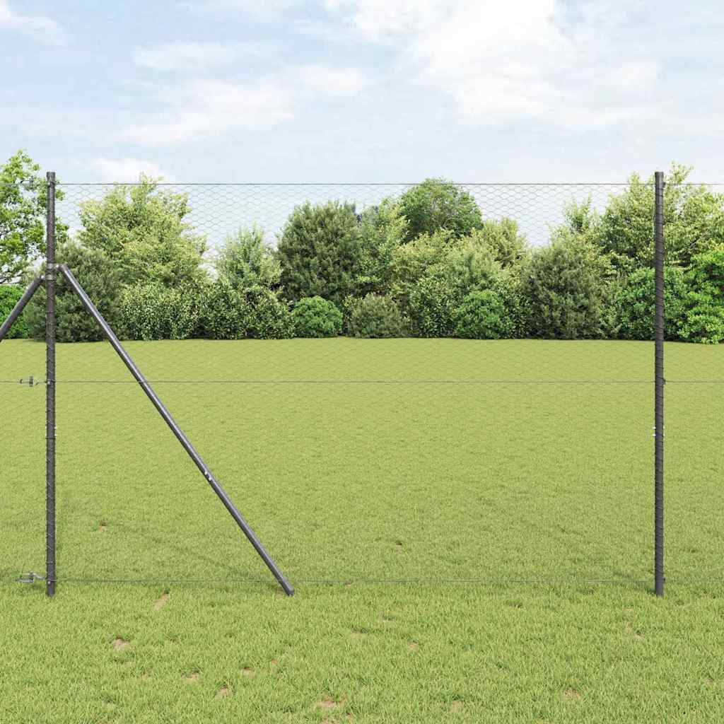 Vidaxx clôture hexagonale gris 1,6 x 100 m PVC