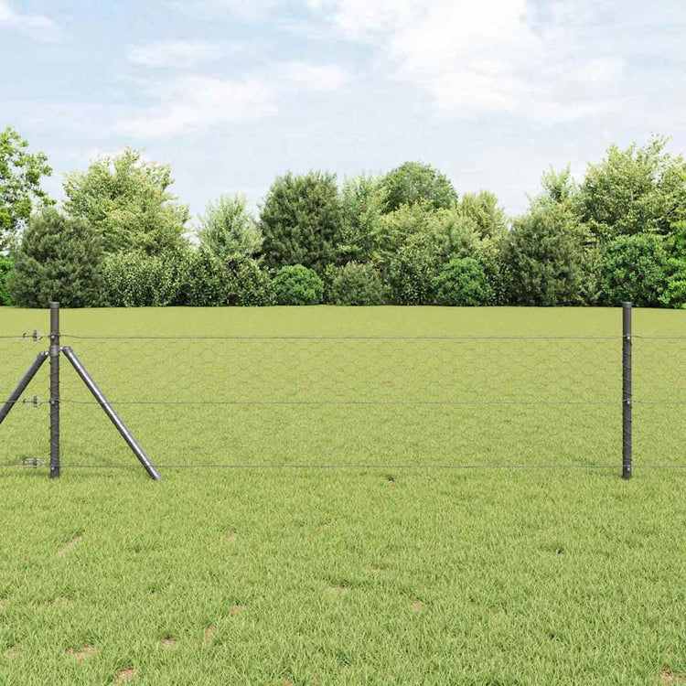 Vidaxx clôture hexagonale gris 1,6 x 100 m PVC