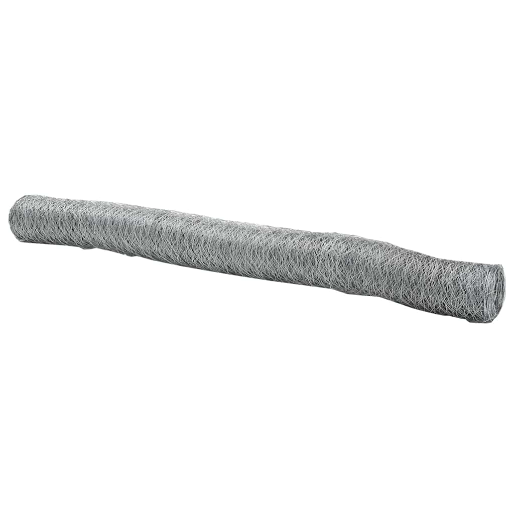 Vidaxl clôture hexagonale argent 1 x 10 m acier galvanisé