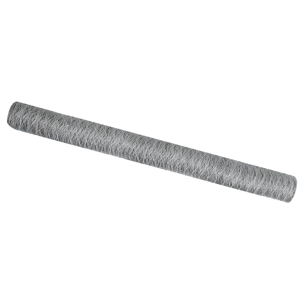 Vidaxl clôture hexagonale argent 1,5 x 10 m acier galvanisé