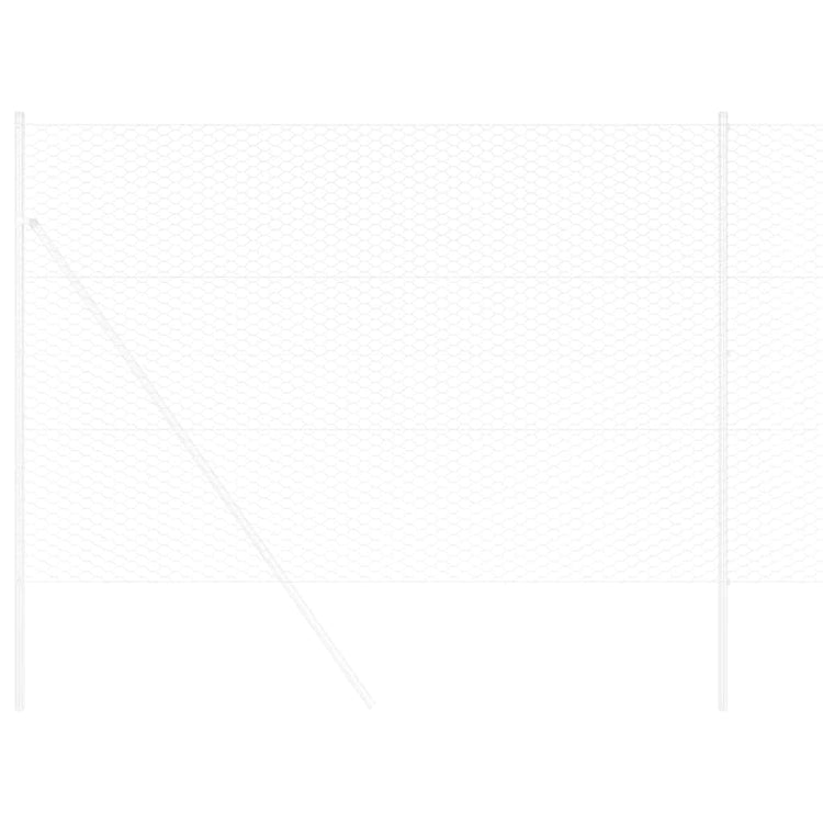 Vidaxl clôture hexagonale argent 1,5 x 10 m acier galvanisé
