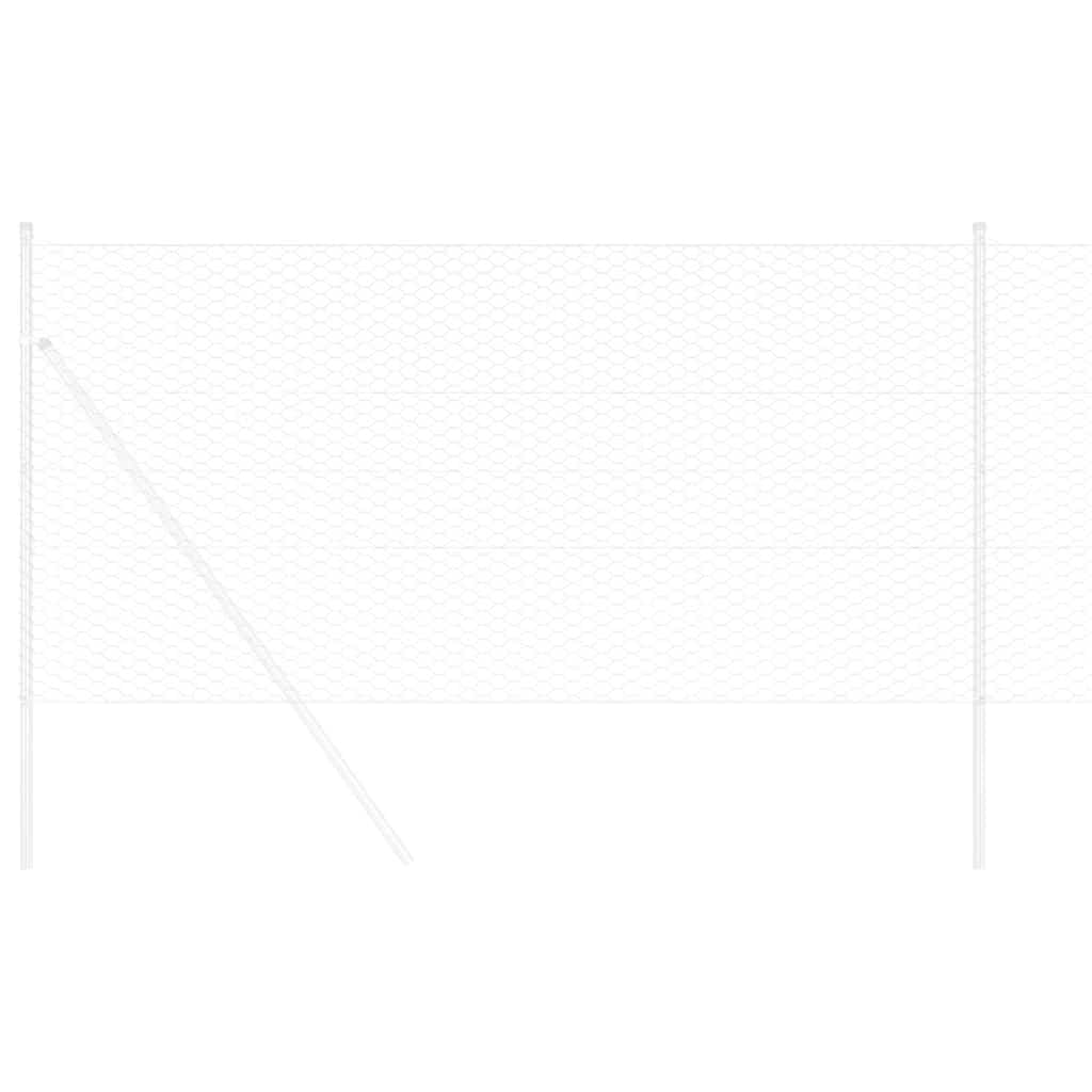 Vidaxx clôture hexagonale argent 0,5 x 50 m acier galvanisé