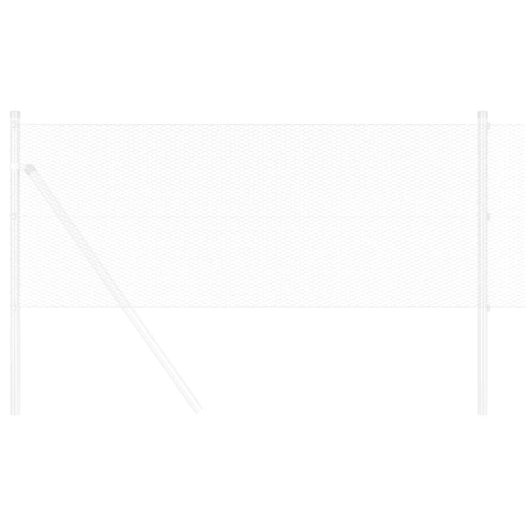 Vidaxl clôture hexagonale argent 0,6 x 50 m acier galvanisé