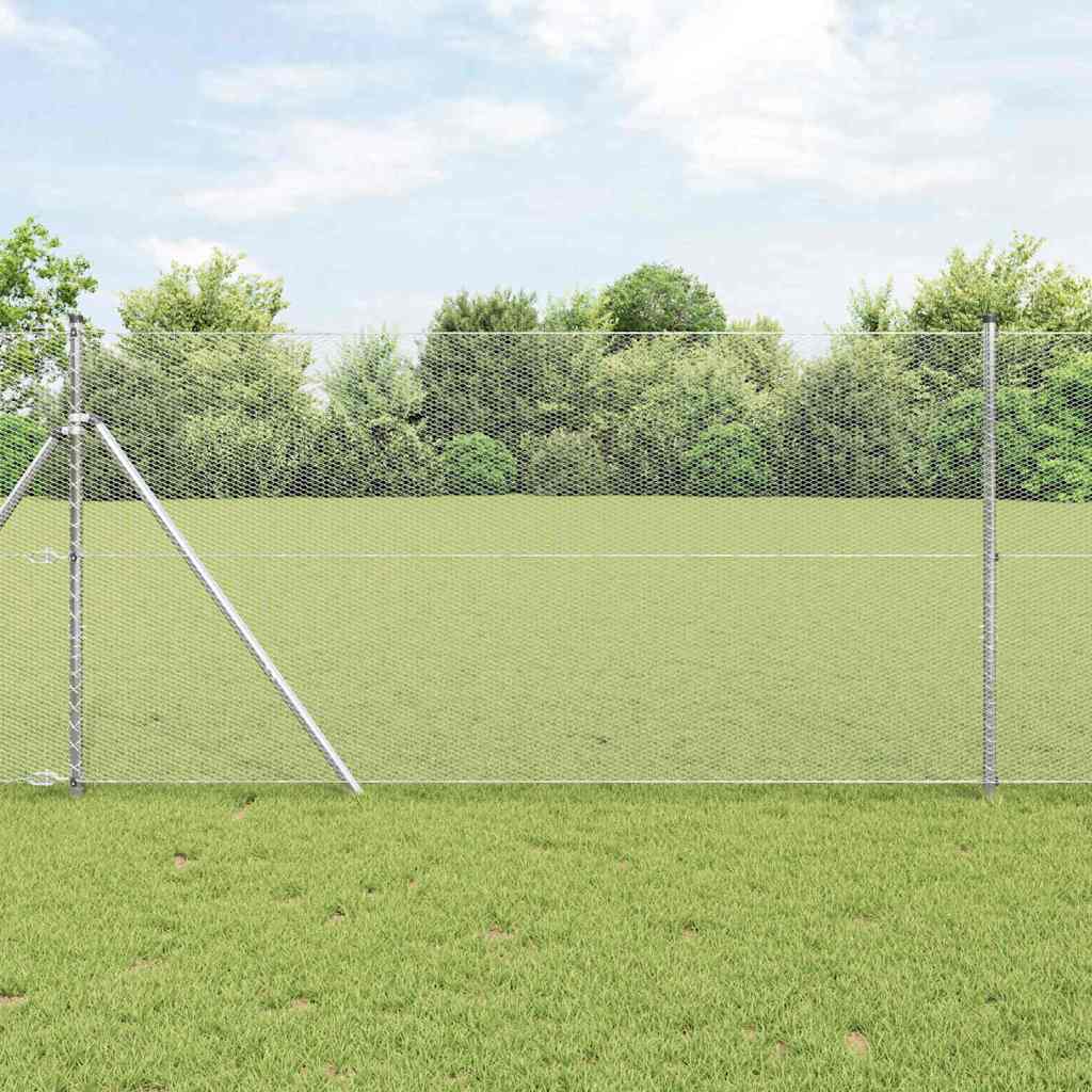 Vidaxl clôture hexagonale argent 1,2 x 50 m acier galvanisé