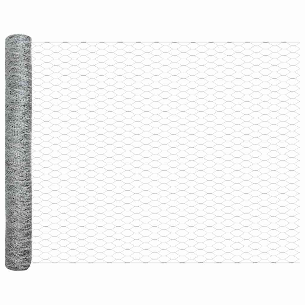 Vidaxl clôture hexagonale argent 1,4 x 50 m acier galvanisé