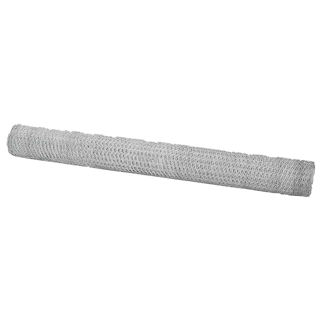 Vidaxl clôture hexagonale argent 1,5 x 50 m acier galvanisé