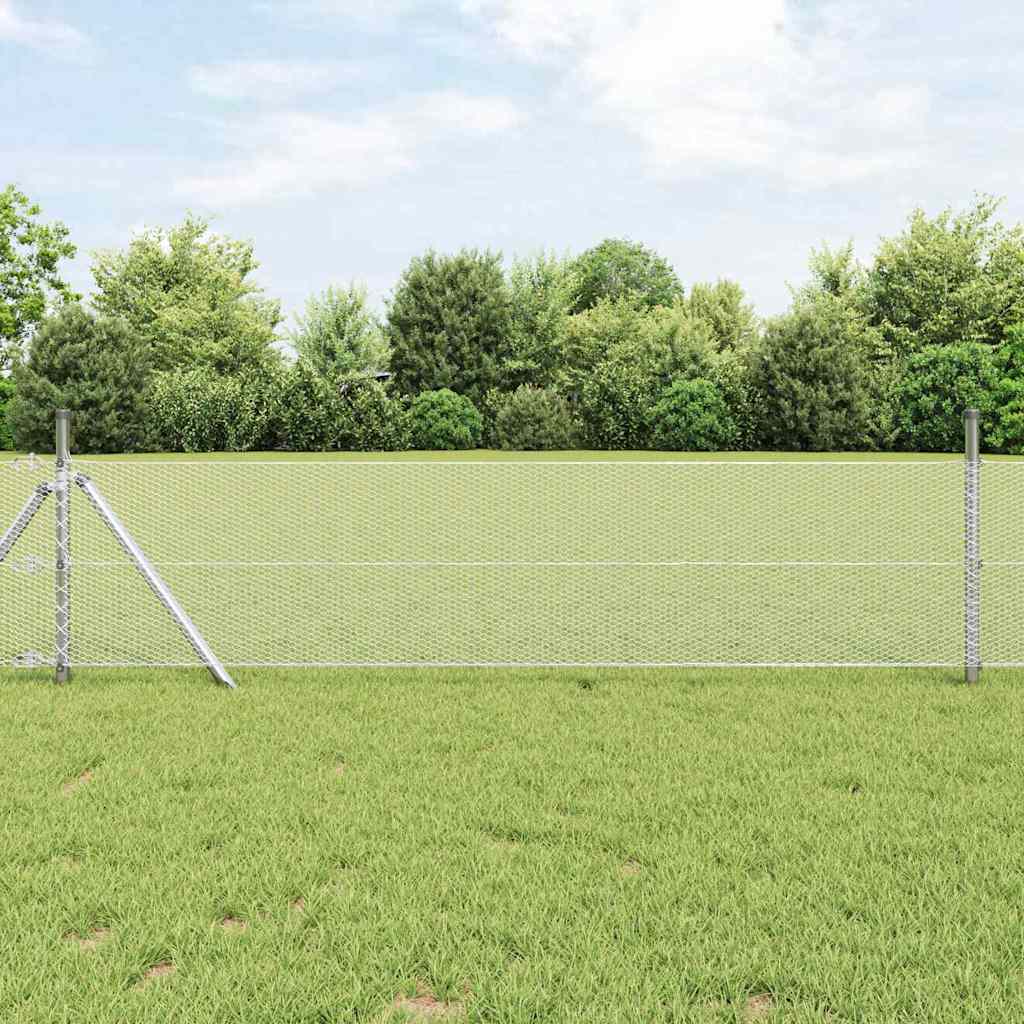 Vidaxx clôture hexagonale argent 0,4 x 100 m acier galvanisé