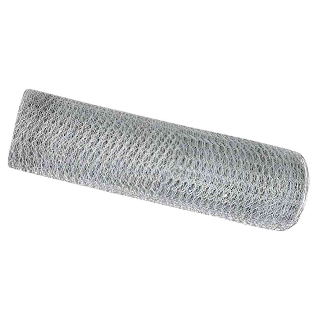 Vidaxx clôture hexagonale argent 0,4 x 100 m acier galvanisé