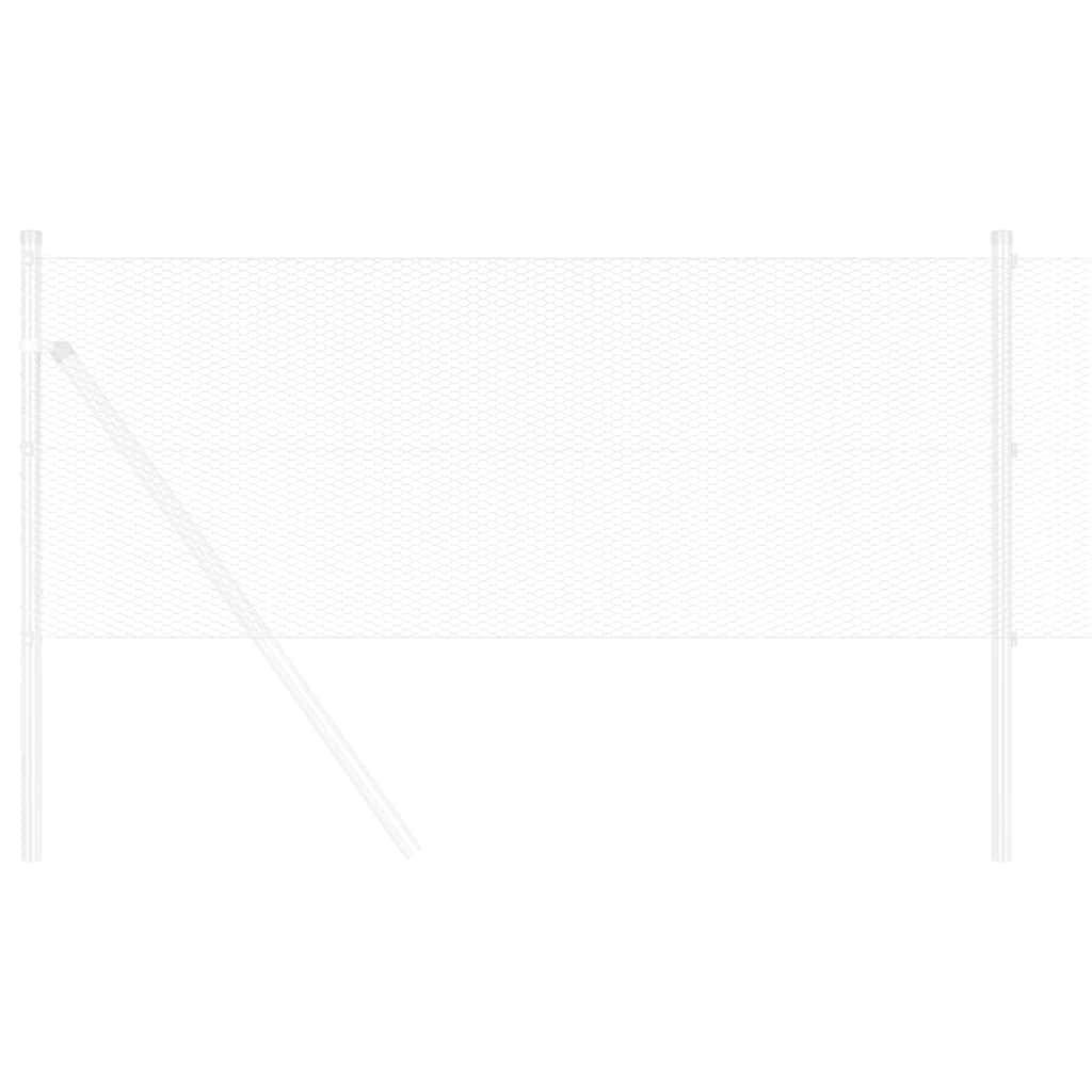 Vidaxx clôture hexagonale argent 0,4 x 100 m acier galvanisé