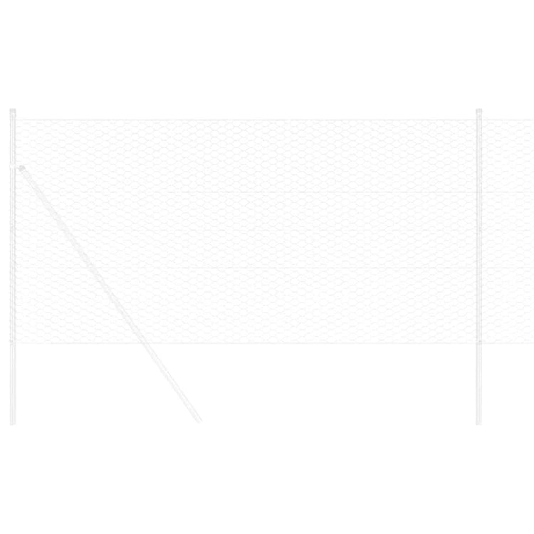 Vidaxl clôture hexagonale argent 0,6 x 100 m acier galvanisé