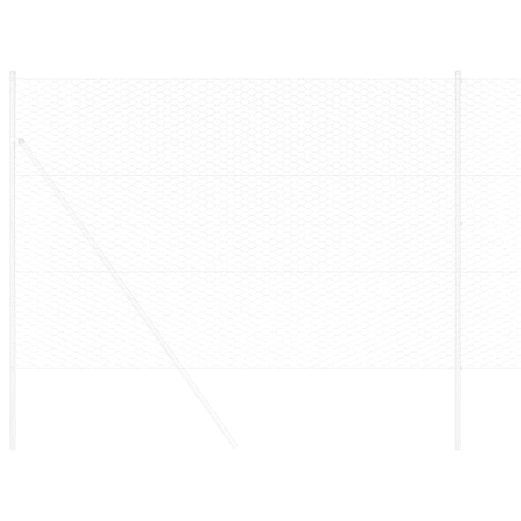 Vidaxl clôture hexagonale argent 1,5 x 100 m acier galvanisé