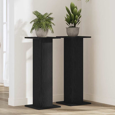 Vidaxx support pour plantes 2 pcs chêne noir 30 x 30 x 80 cm bois d'ingénierie