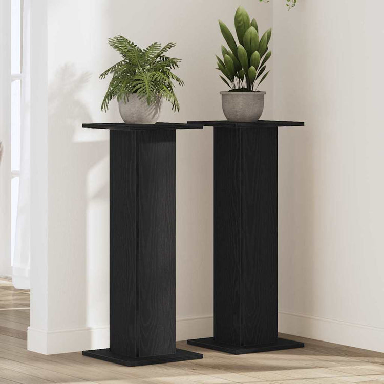 Vidaxx support pour plantes 2 pcs chêne noir 30 x 30 x 80 cm bois d'ingénierie