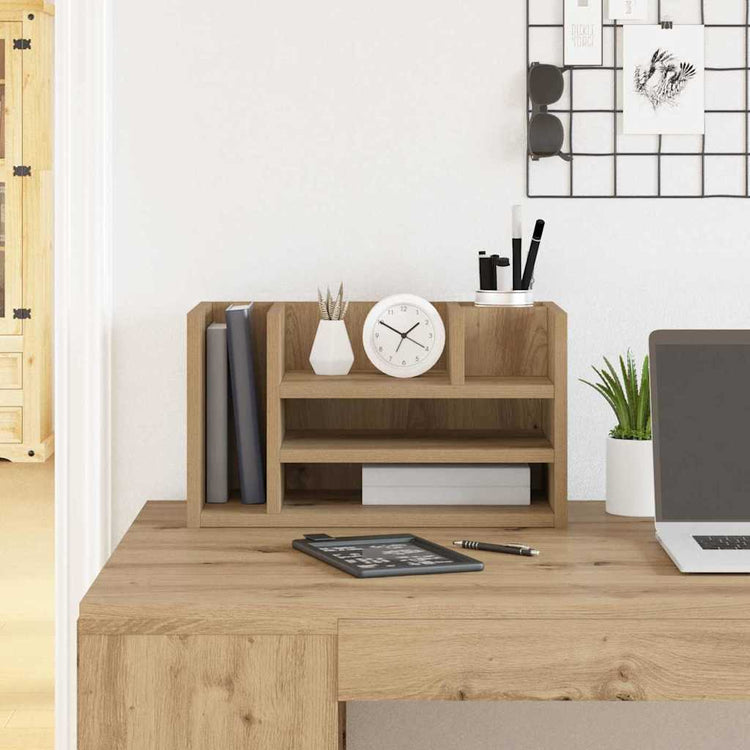 Vidaxx organiseur de bureau chêne noir 44,5 x 24 x 25 cm bois fini
