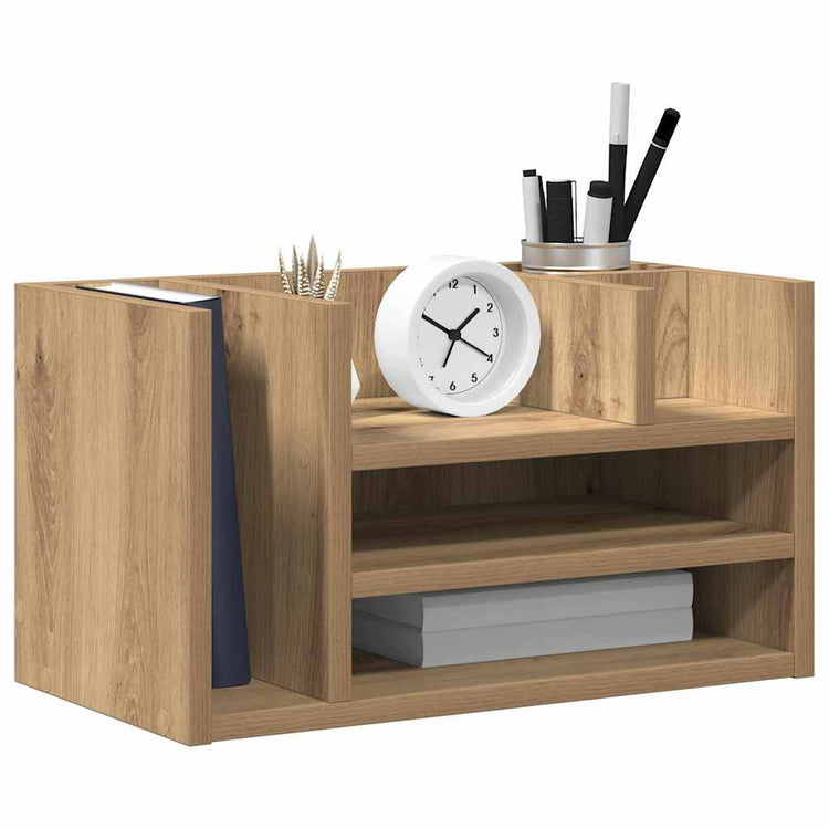 Vidaxx organiseur de bureau chêne noir 44,5 x 24 x 25 cm bois fini