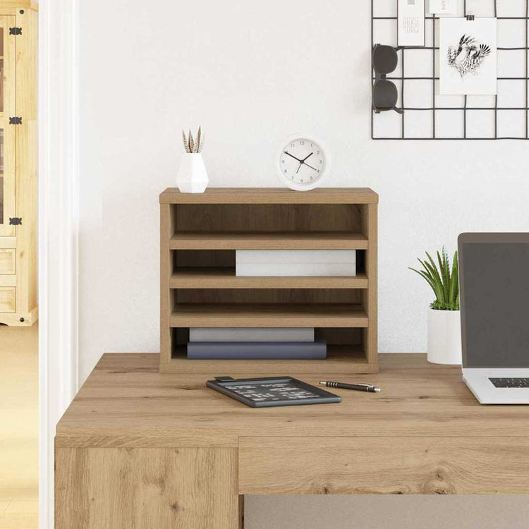 Vidaxx organisateur de bureau chêne artisanal 36 x 26 x 29,5 cm bois traité