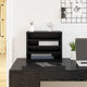 VidaXL organisateur de bureau chêne noir 36 x 26 x 29,5 cm bois fini