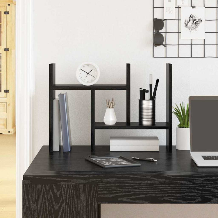 Vidaxxl organiseur de bureau chêne noir 34,5 x 15,5 x 35,5 cm bois d'ingénierie
