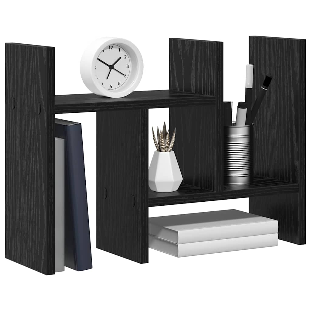 Vidaxxl organiseur de bureau chêne noir 34,5 x 15,5 x 35,5 cm bois d'ingénierie