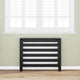 Vidaxxl cache radiateur chêne noir 104 x 20 x 82 cm bois d'ingénierie
