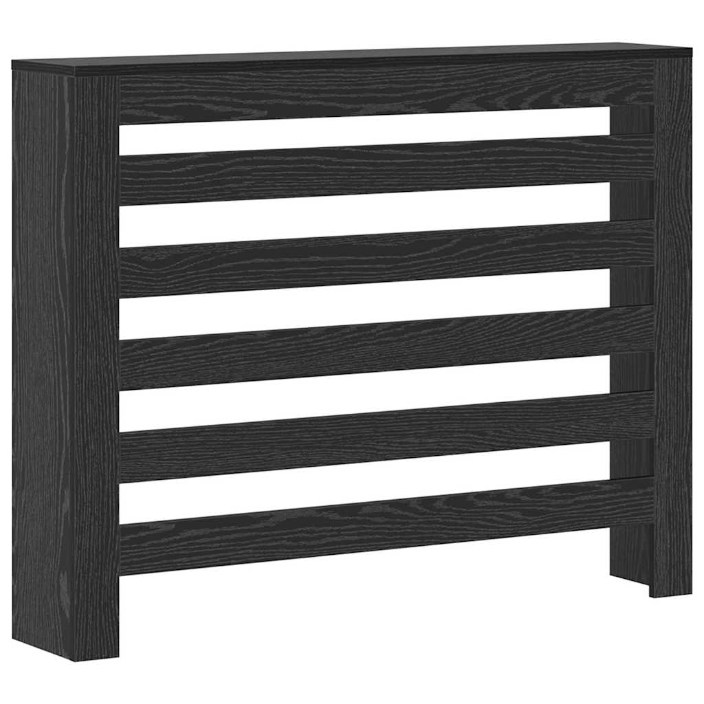 Vidaxxl cache radiateur chêne noir 104 x 20 x 82 cm bois d'ingénierie
