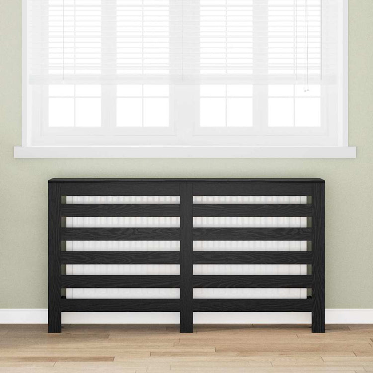 Vidaxx cache radiateur chêne noir 149 x 20 x 82 cm bois d'ingénierie