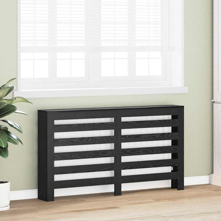 Vidaxx cache radiateur chêne noir 149 x 20 x 82 cm bois d'ingénierie
