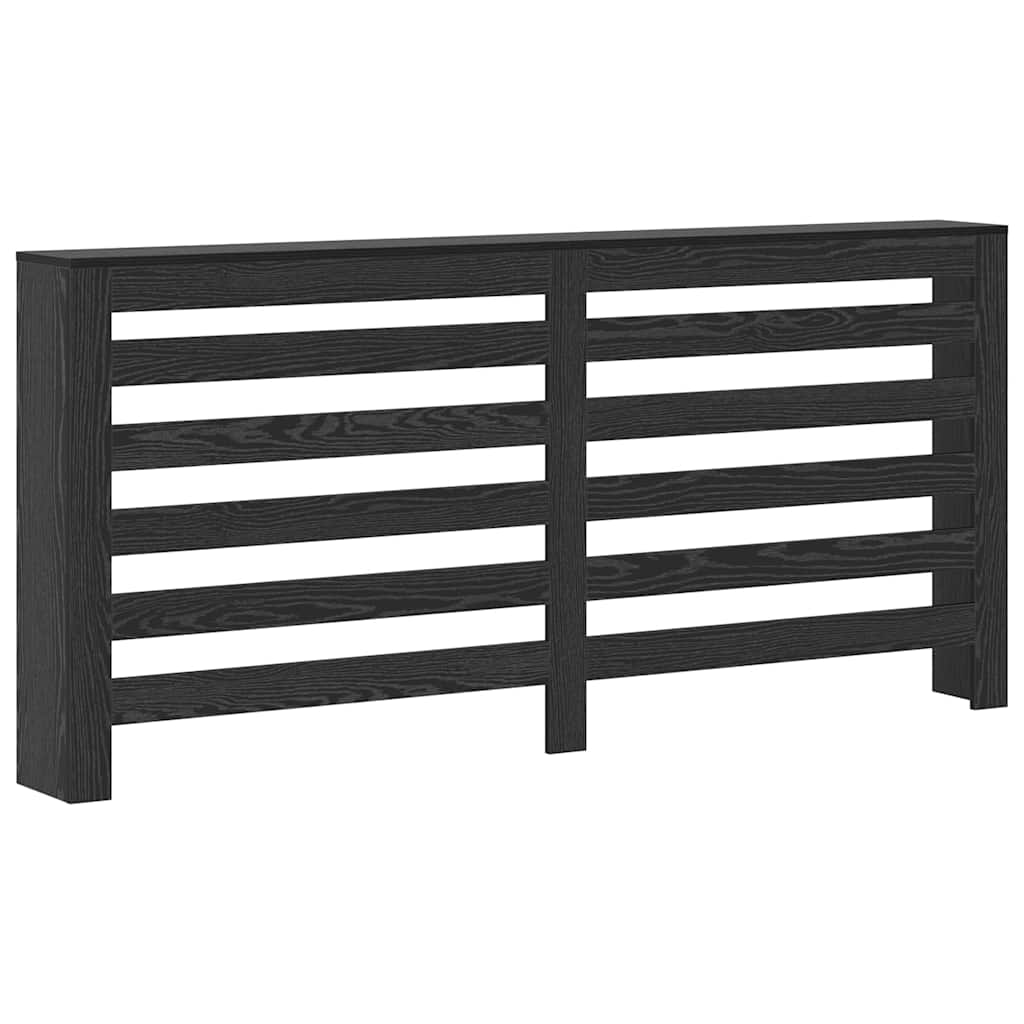 Vidaxxl cache radiateur chêne noir 175 x 20 x 82 cm bois d'ingénierie