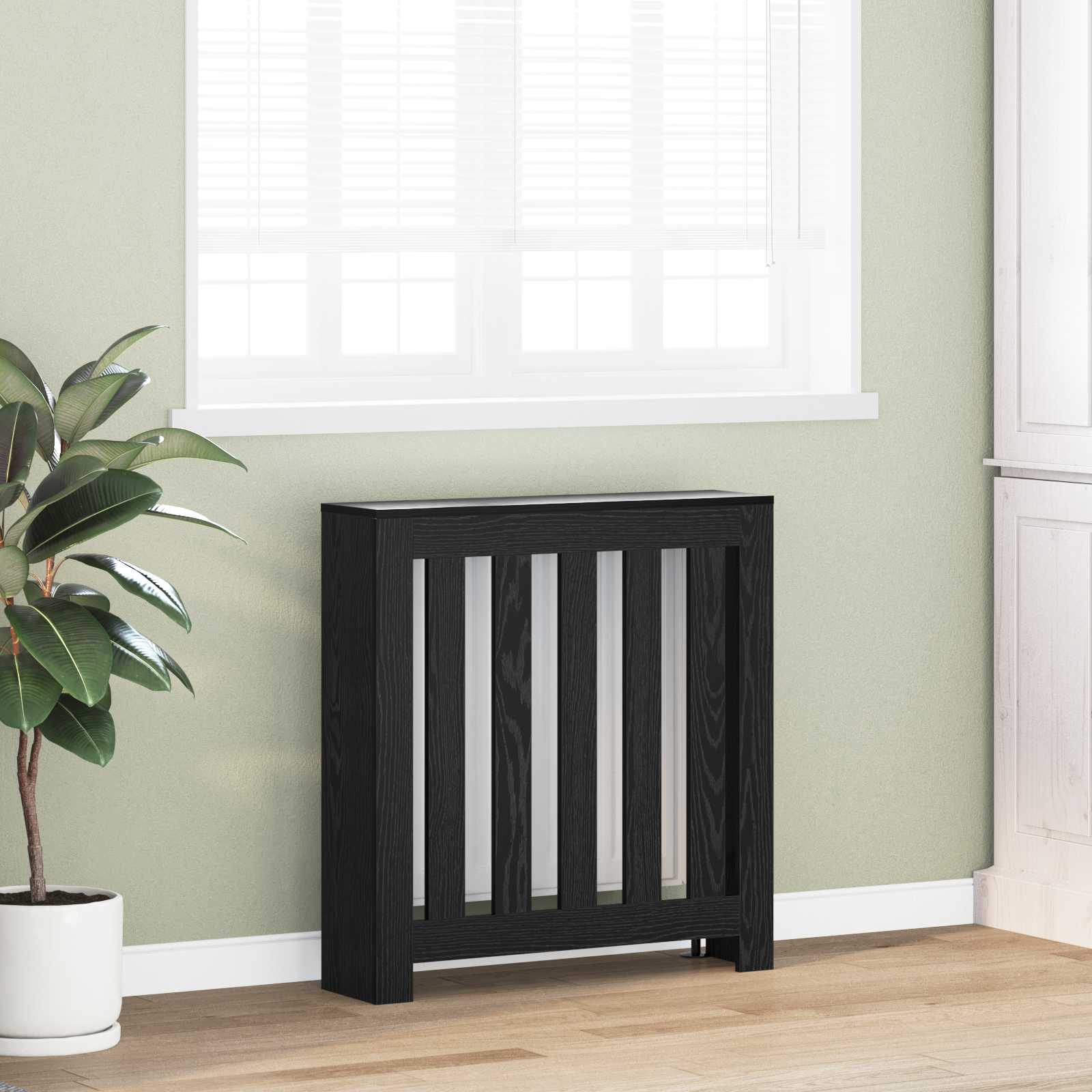 Vidaxx cache radiateur chêne noir 78 x 20 x 82 cm bois d'ingénierie