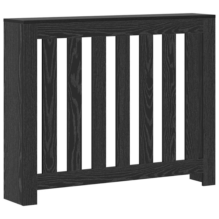 Vidaxxl cache radiateur chêne noir 104 x 20 x 82 cm bois d'ingénierie