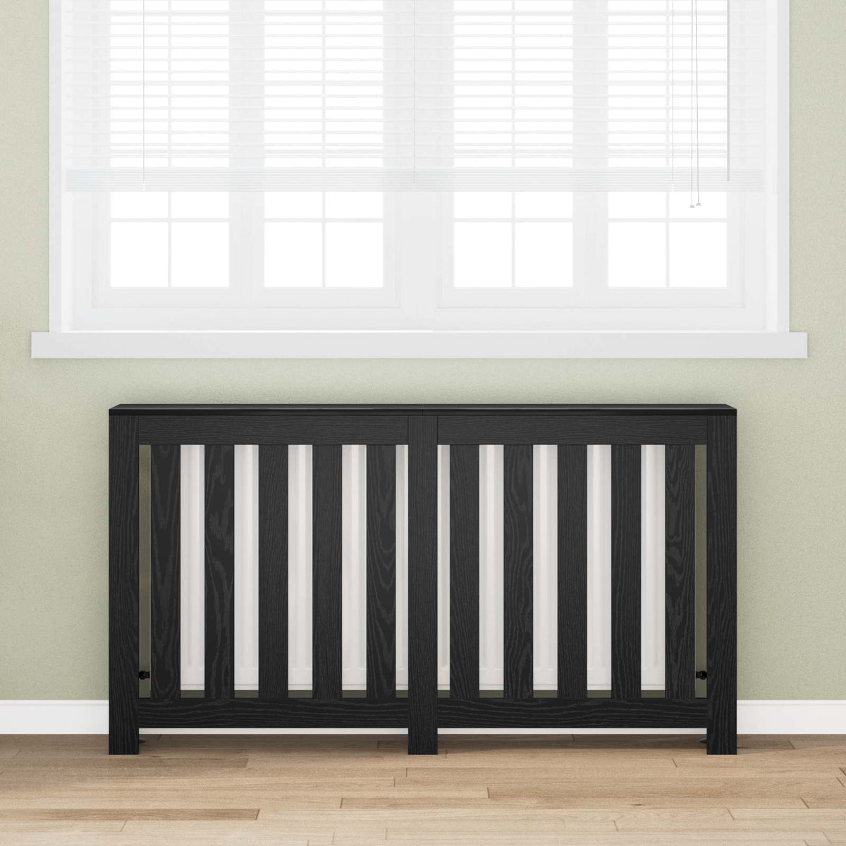 Vidaxx cache radiateur chêne noir 149 x 20 x 82 cm bois d'ingénierie