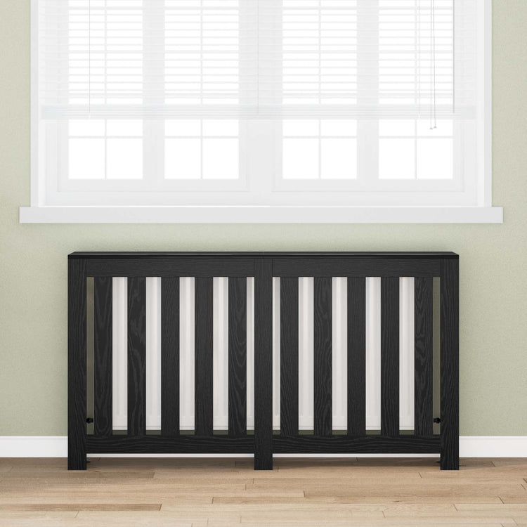 Vidaxx cache radiateur chêne noir 149 x 20 x 82 cm bois d'ingénierie