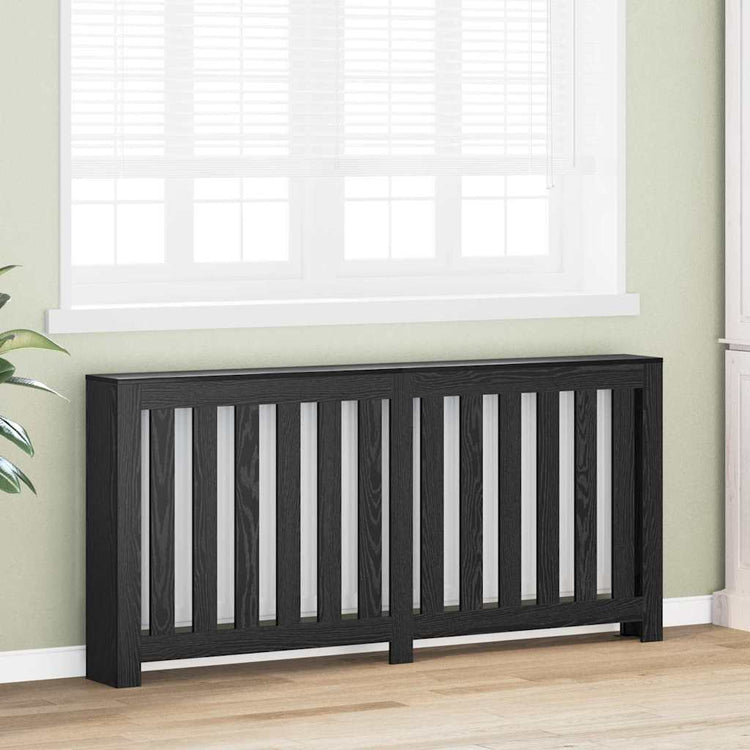 Vidaxxl cache radiateur chêne noir 175 x 20 x 82 cm bois d'ingénierie
