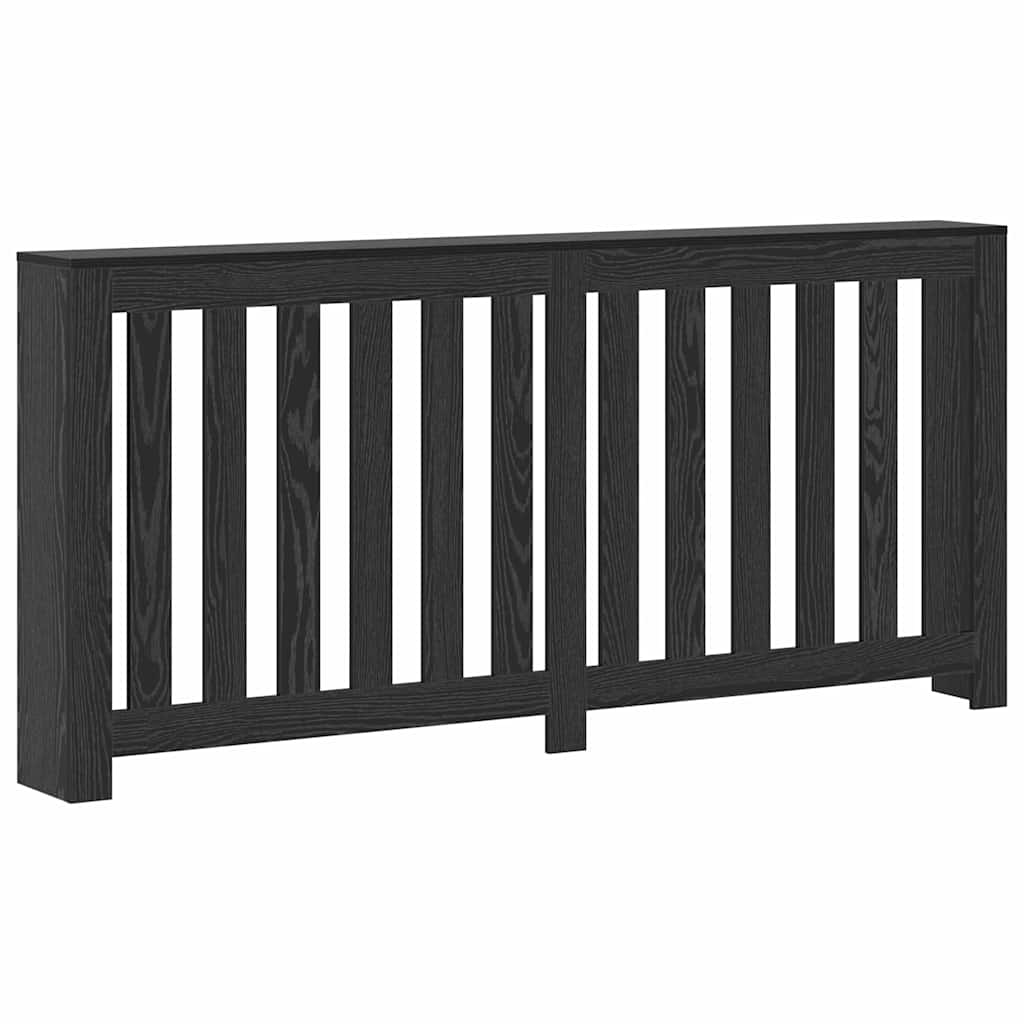 Vidaxxl cache radiateur chêne noir 175 x 20 x 82 cm bois d'ingénierie