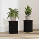 Vidaxxl support pour plantes 2 pcs chêne noir 10 x 10 x 18 cm bois d'ingénierie