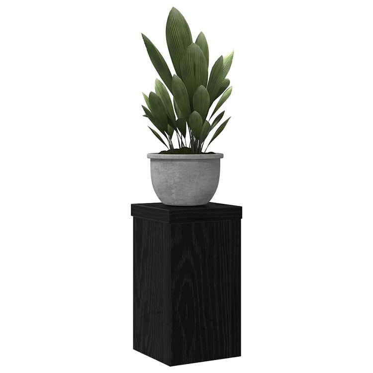 Vidaxxl support pour plantes 2 pcs chêne noir 10 x 10 x 18 cm bois d'ingénierie