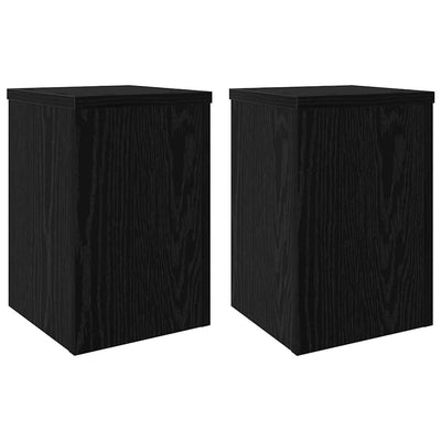 VidaXL support pour plantes 2 pcs chêne noir 20 x 20 x 30 cm bois d'ingénierie