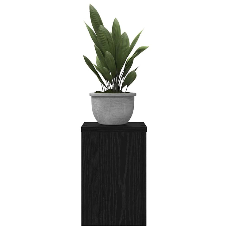 VidaXL support pour plantes 2 pcs chêne noir 20 x 20 x 30 cm bois d'ingénierie