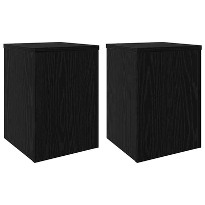 Vidaxxl support pour plantes 2 pcs chêne noir 25 x 25 x 35 cm bois d'ingénierie