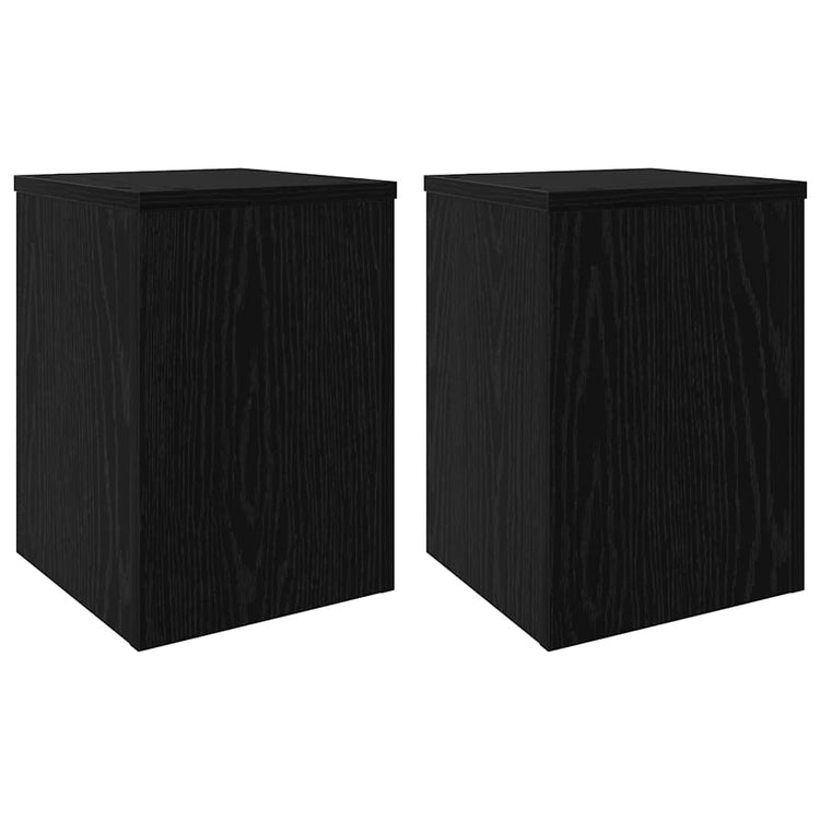 Vidaxxl support pour plantes 2 pcs chêne noir 25 x 25 x 35 cm bois d'ingénierie